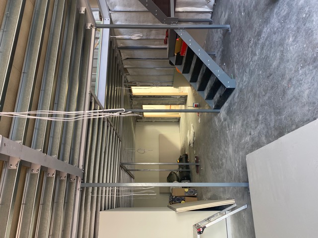 ALLSealed — During · stair and mezzanine structure