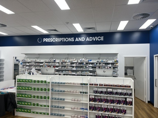 Caremore Pharmacy — After · dispensary and prescriptions area