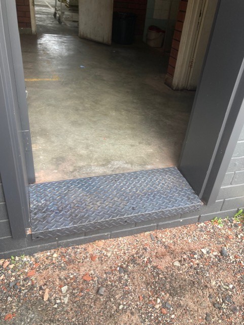 Custom External Doorway — After · custom-made steel threshold