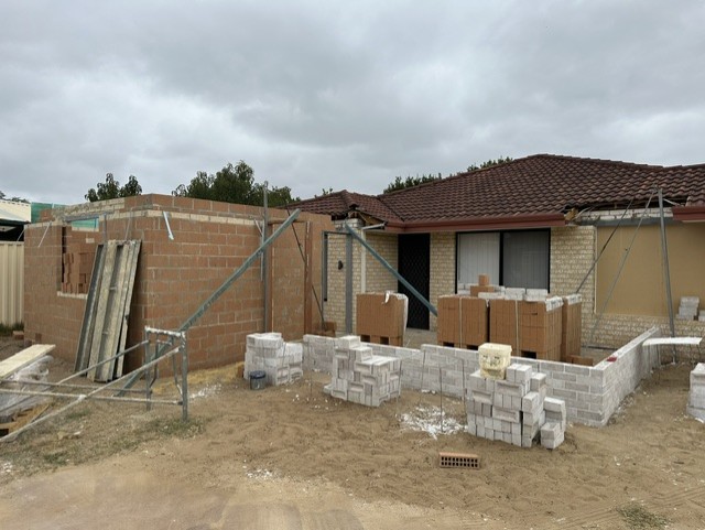 Front-of-House Extension — Brickwork and structural progress