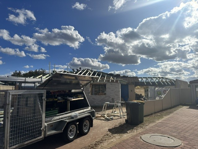 Front-of-House Extension — New roof framing