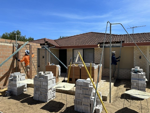 Front-of-House Extension — New walls taking shape